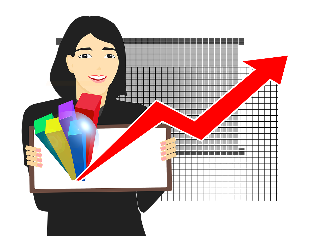 presentation, businesswoman, success
